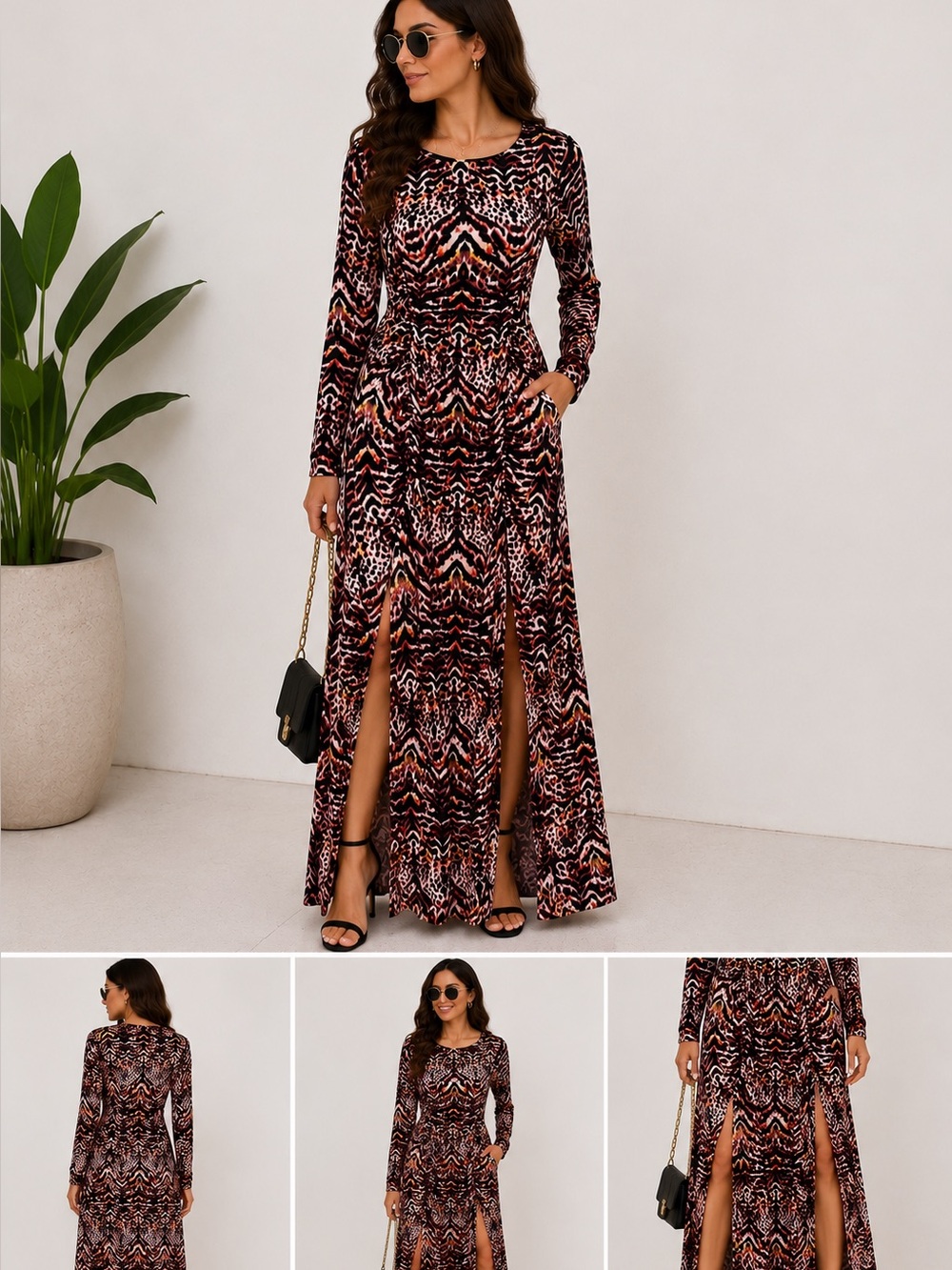 NWT Veronica M. Los Angeles Leopard print Stretch  Dress XS